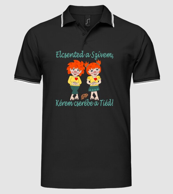  minta fekete pólón