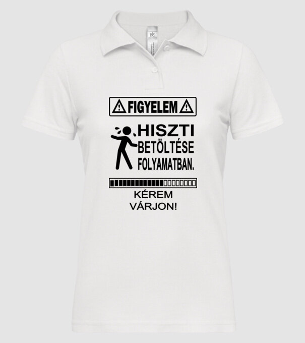  minta fehér pólón