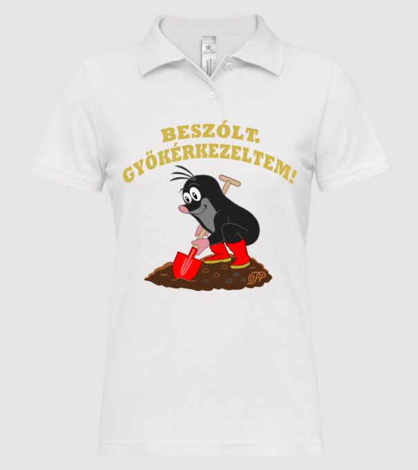  minta fehér pólón