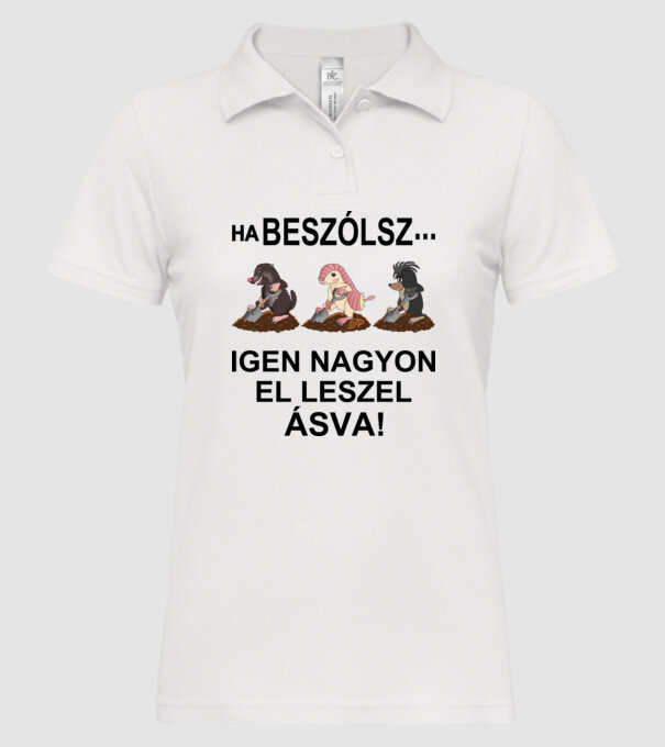  minta fehér pólón