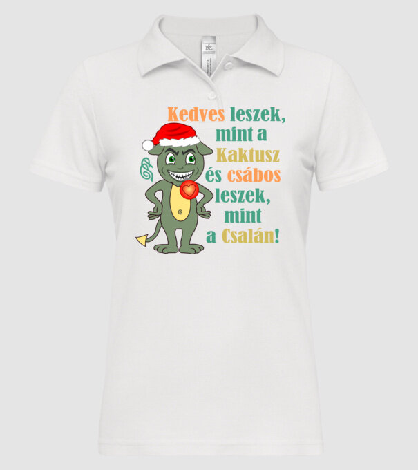  minta fehér pólón
