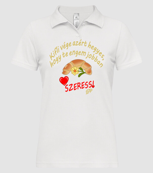  minta fehér pólón