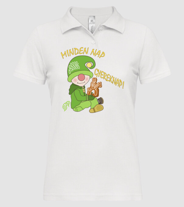  minta fehér pólón