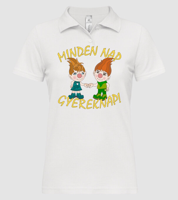  minta fehér pólón