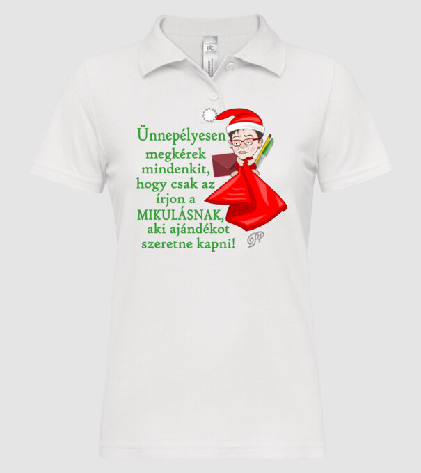  minta fehér pólón
