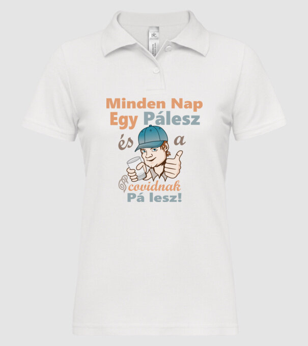  minta fehér pólón