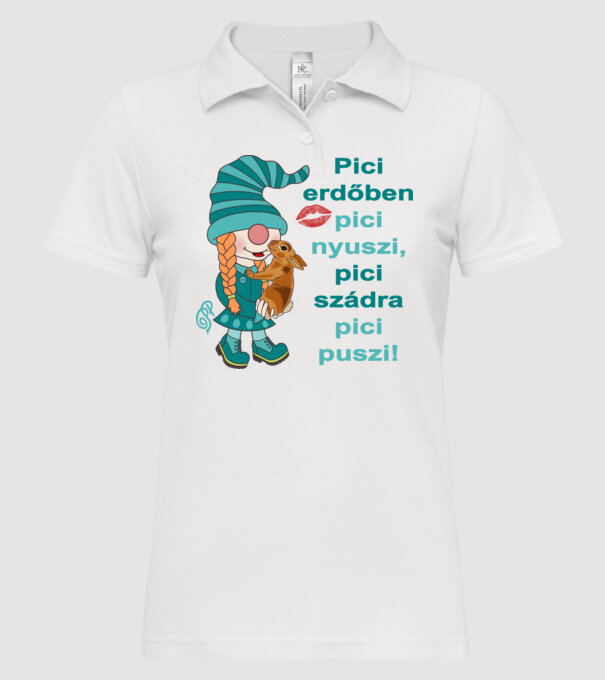  minta fehér pólón