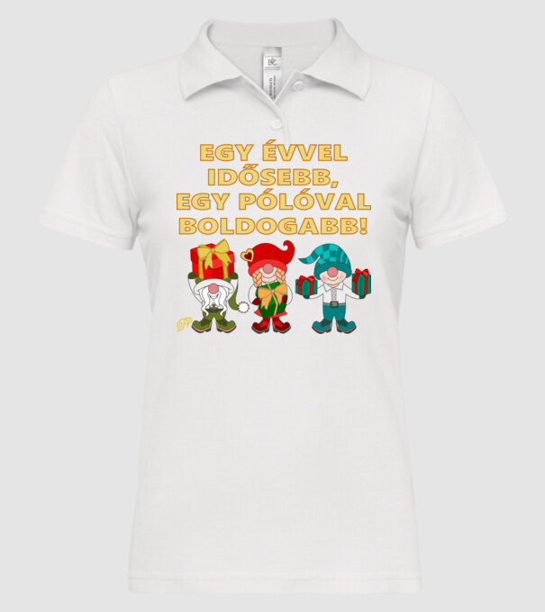  minta fehér pólón