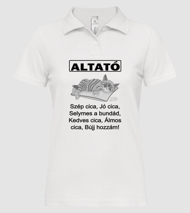  minta fehér pólón