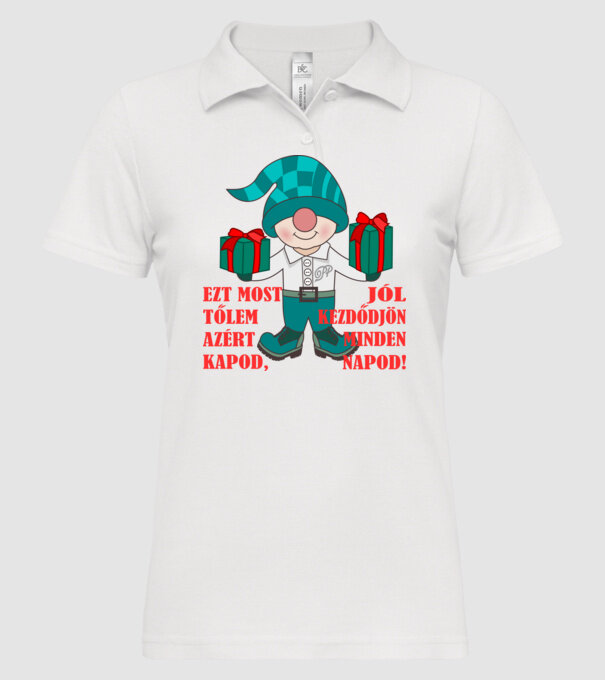  minta fehér pólón