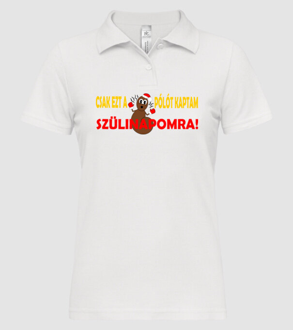  minta fehér pólón