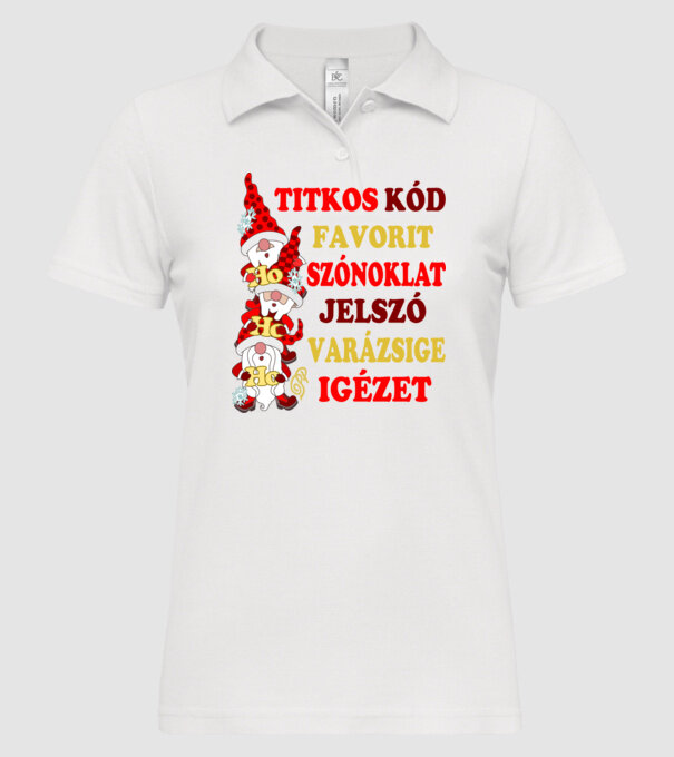  minta fehér pólón
