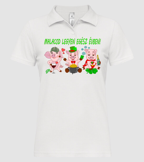  minta fehér pólón