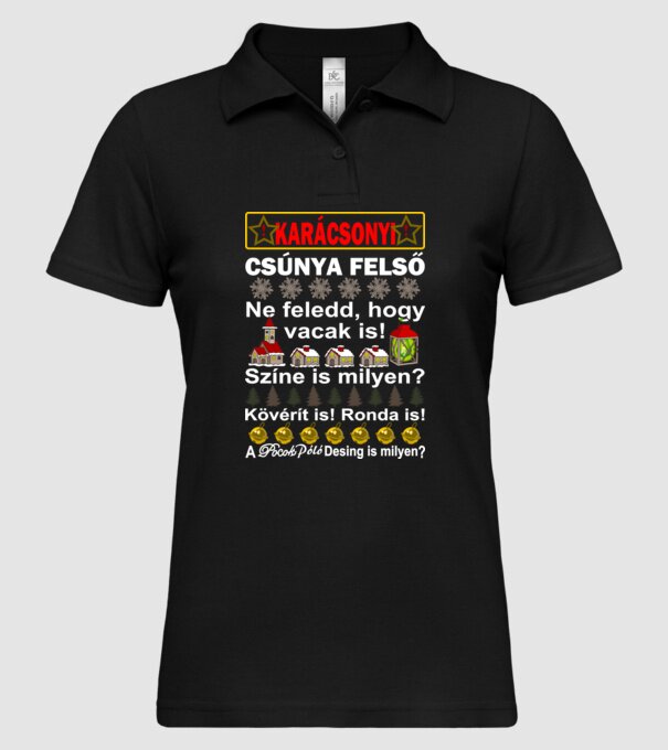  minta fekete pólón