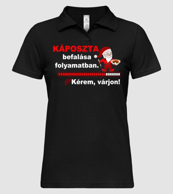  minta fekete pólón
