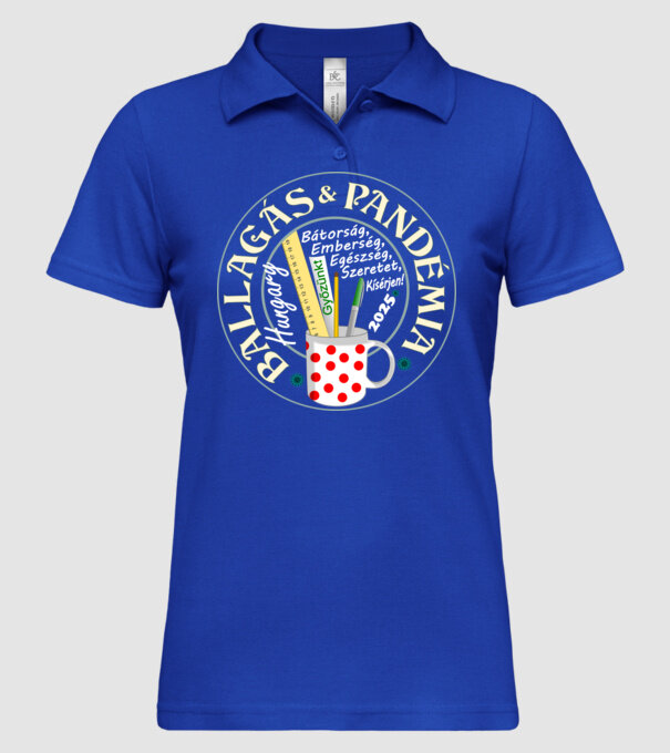  minta királykék pólón