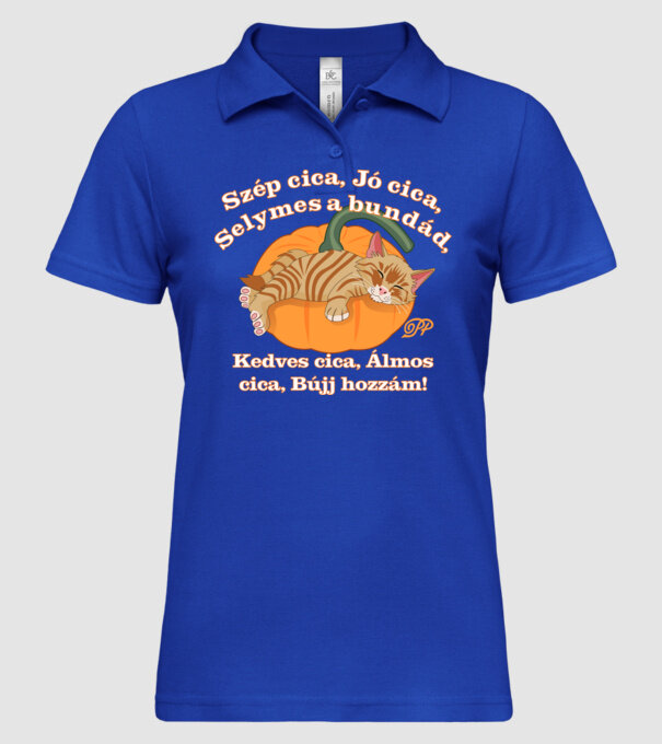  minta királykék pólón
