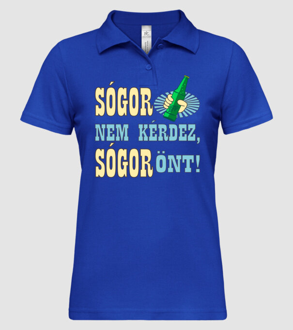  minta királykék pólón