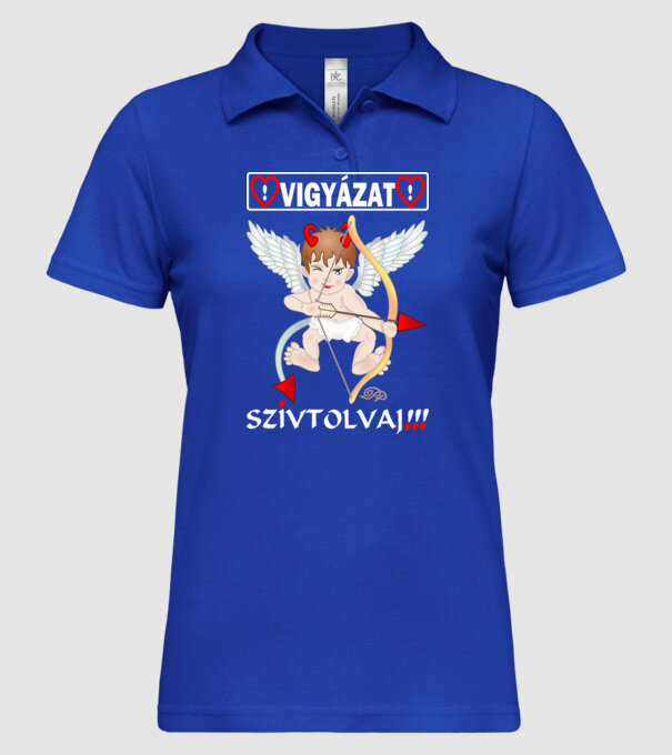  minta királykék pólón