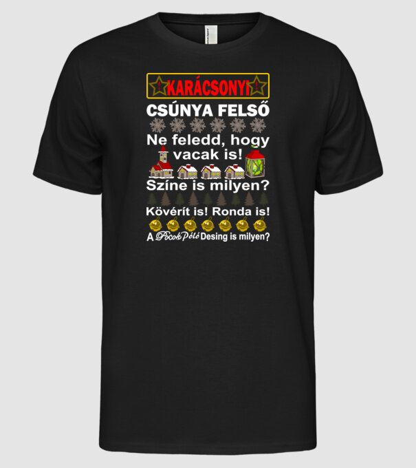  minta fekete pólón