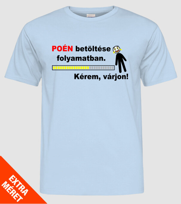  minta világoskék pólón