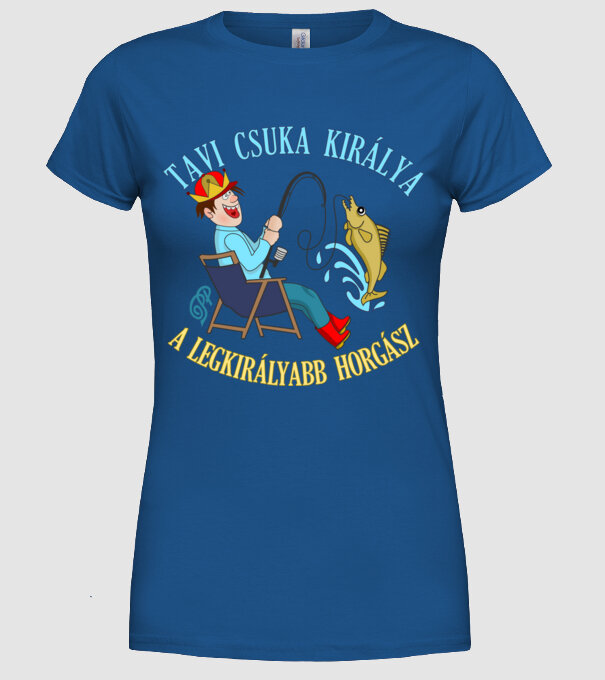  minta királykék pólón