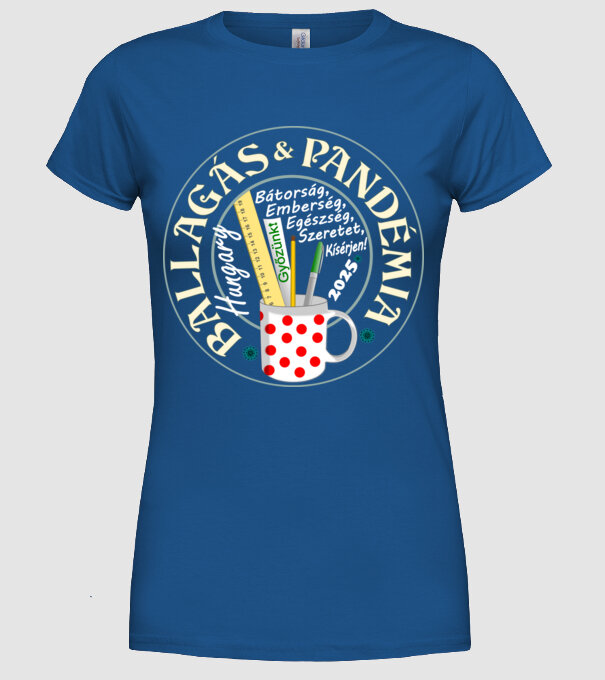  minta királykék pólón