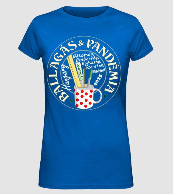  minta királykék pólón
