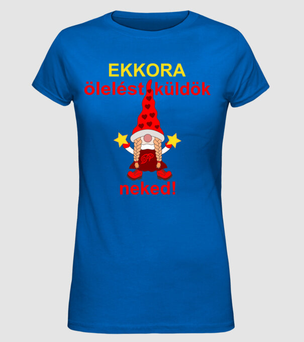  minta királykék pólón