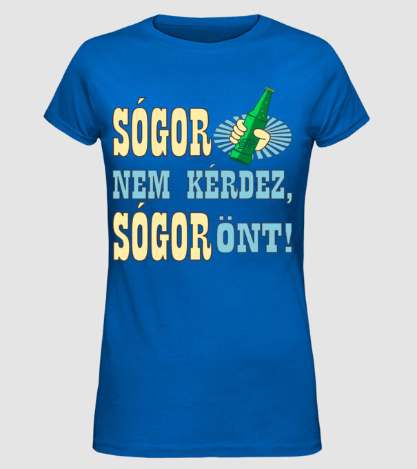  minta királykék pólón