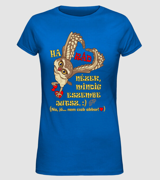 minta királykék pólón