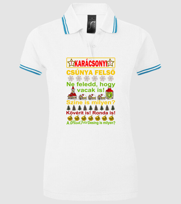  minta fehér pólón