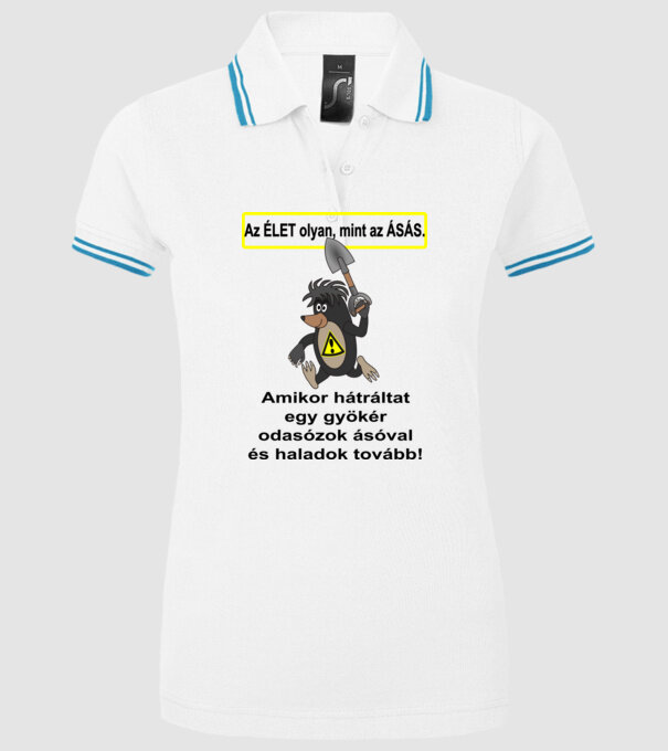  minta fehér pólón