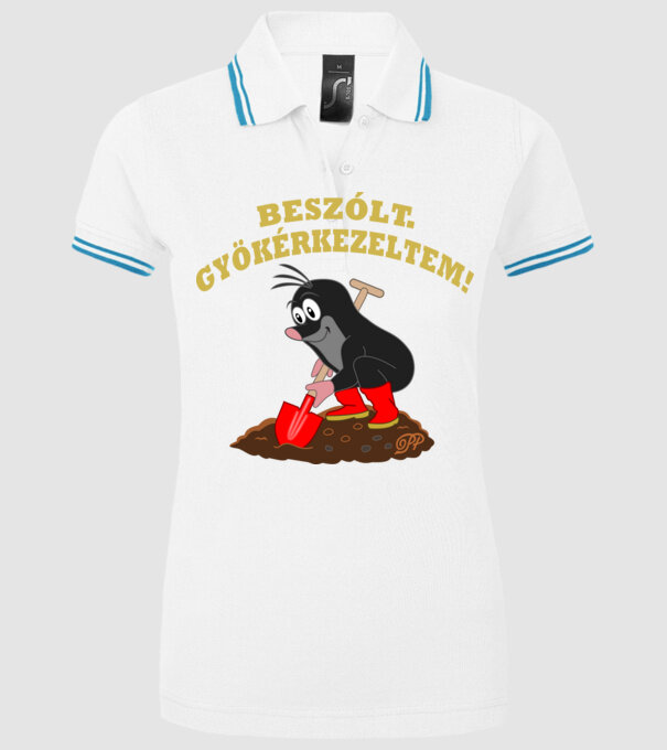  minta fehér pólón