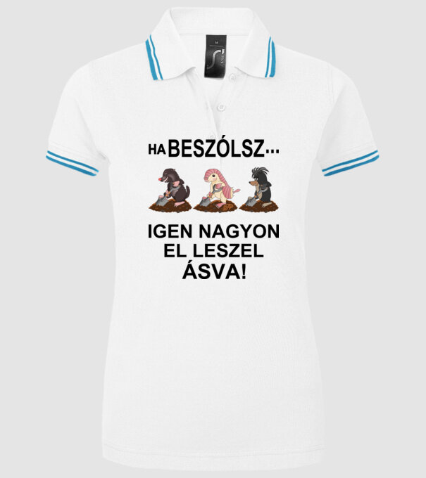  minta fehér pólón