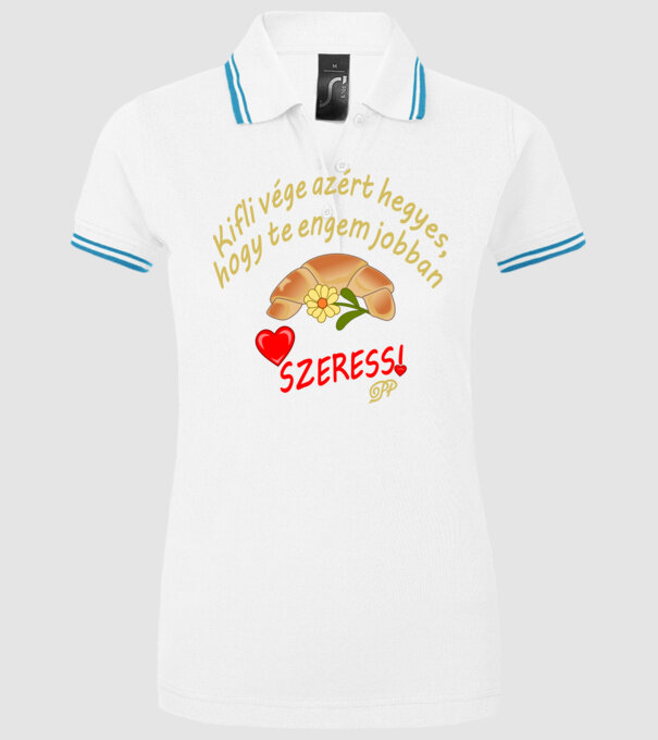  minta fehér pólón
