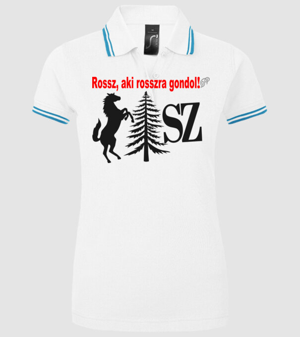  minta fehér pólón