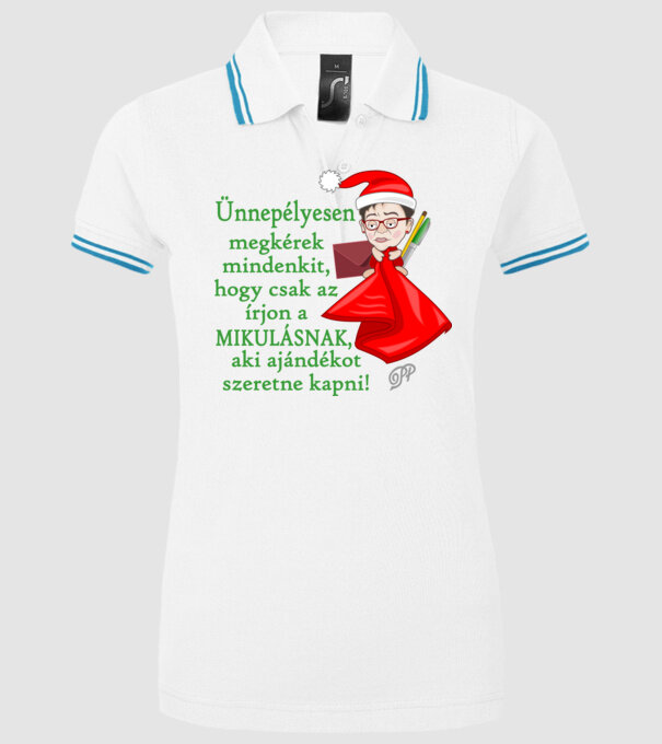  minta fehér pólón