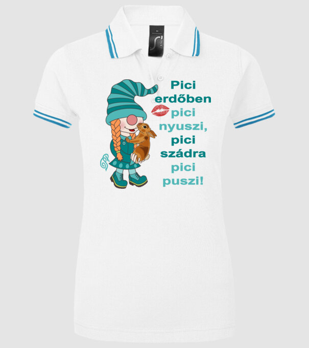  minta fehér pólón