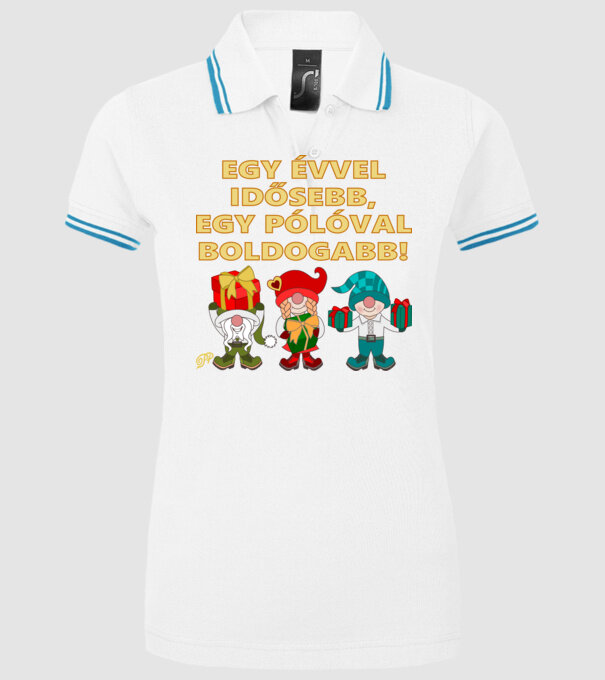 minta fehér pólón