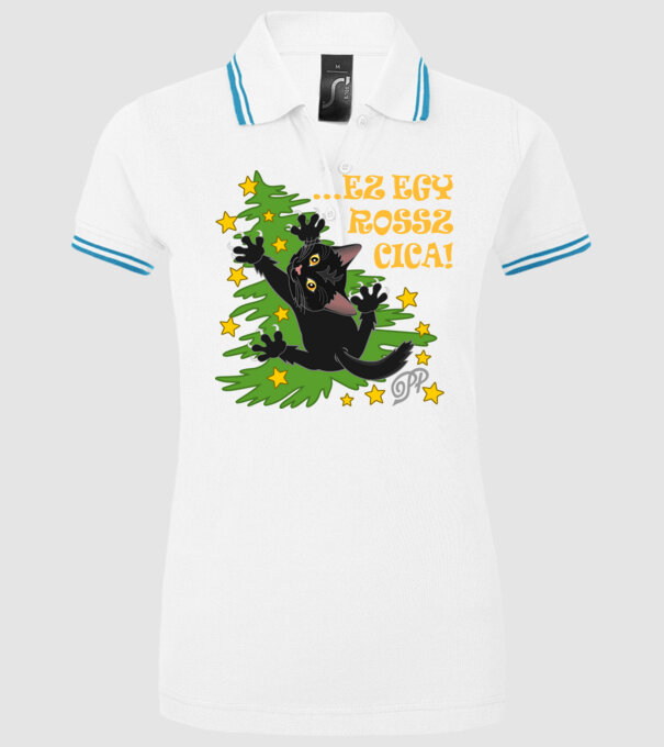  minta fehér pólón