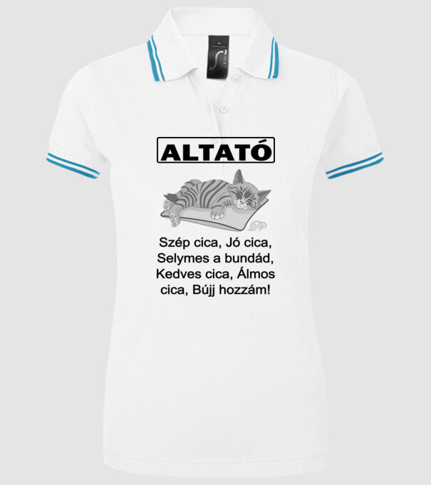  minta fehér pólón