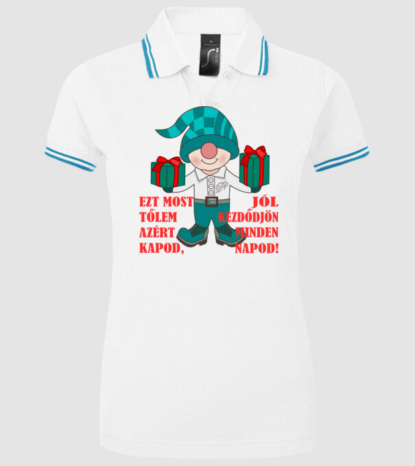 minta fehér pólón