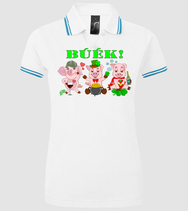  minta fehér pólón