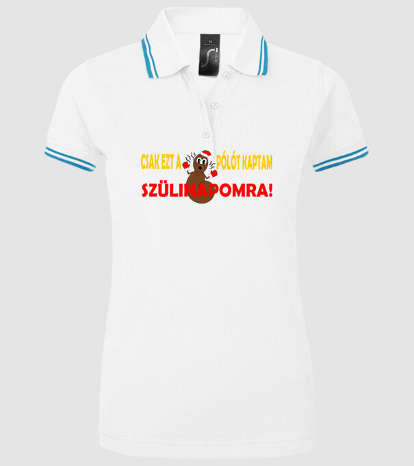  minta fehér pólón