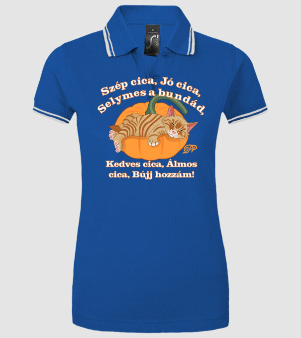  minta királykék pólón