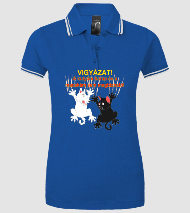  minta királykék pólón