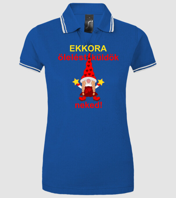  minta királykék pólón