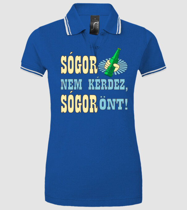  minta királykék pólón