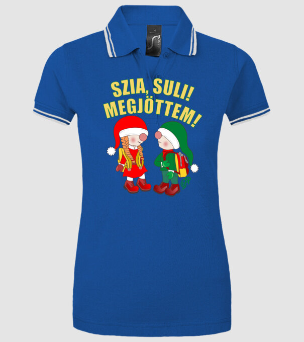  minta királykék pólón